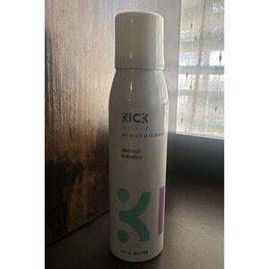 New in box Kick Active Dry Shampoo Spray 3oz for Oily Hair & Thermal Protectant